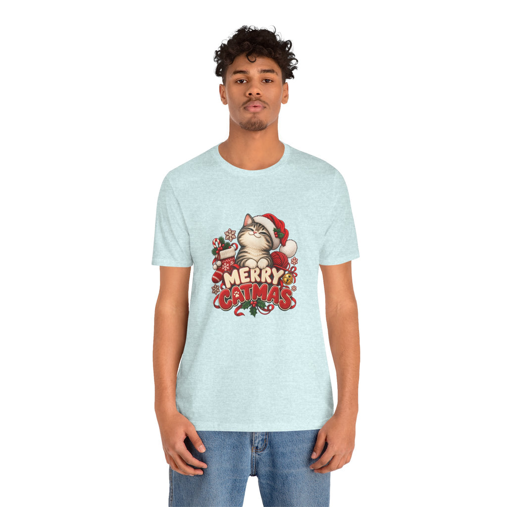 Merry Catmas T-Shirt – Cute Christmas Cat Holiday Tee