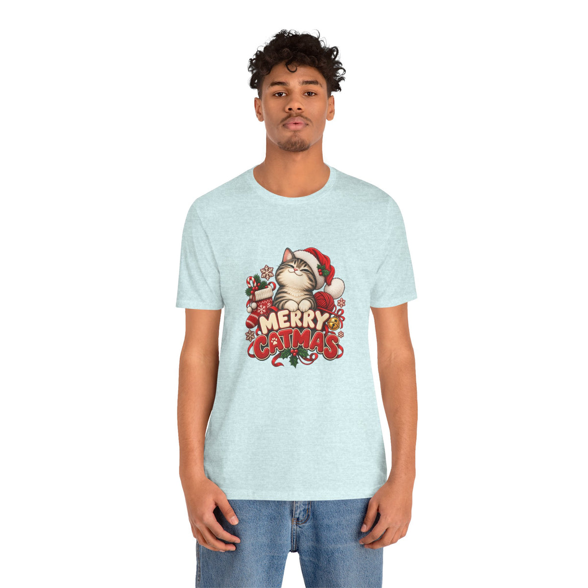 Merry Catmas T-Shirt – Cute Christmas Cat Holiday Tee