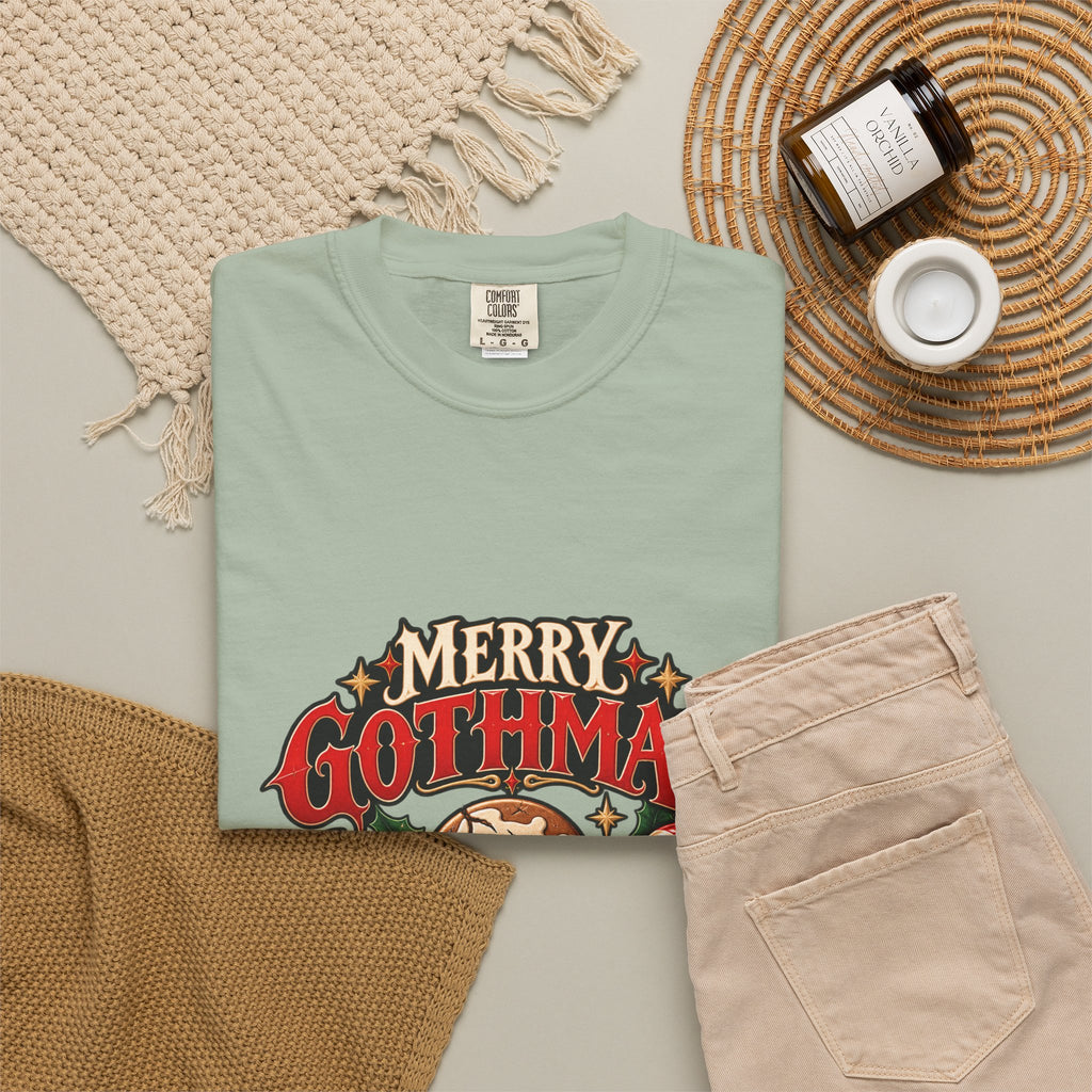 Merry Gothmas skull gingerbread graphic T-shirt | Gothic Christmas tee