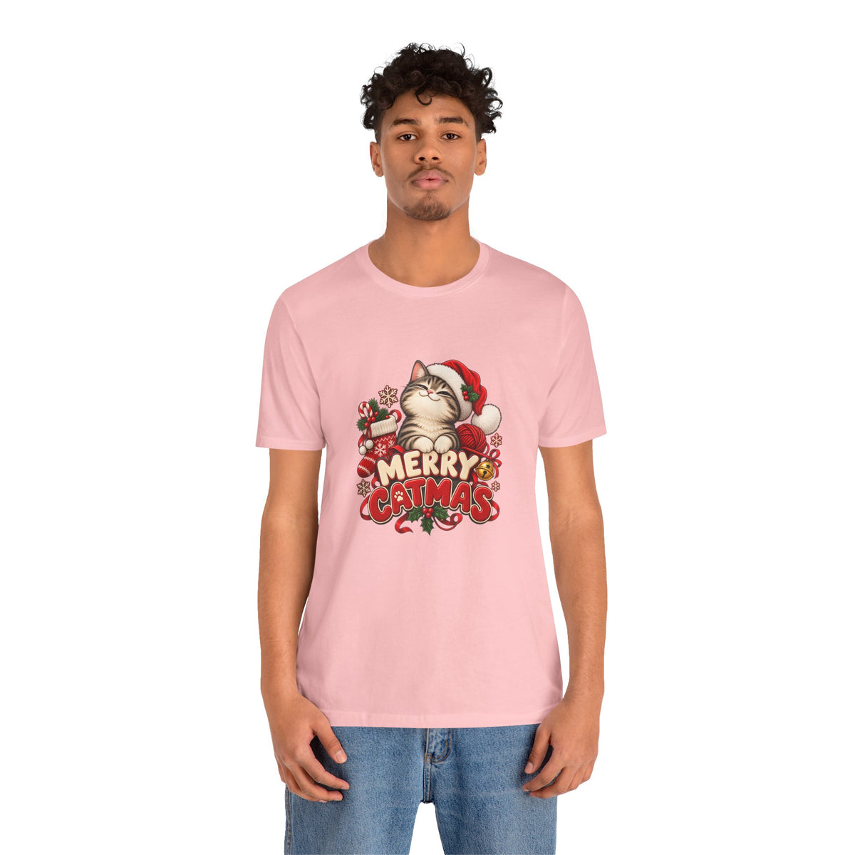 Merry Catmas T-Shirt – Cute Christmas Cat Holiday Tee