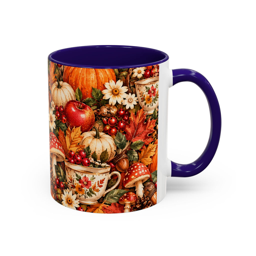 Autumn Harvest Mugs | Fall Pumpkins, Apples, Mushrooms, Daisies 11oz 15oz