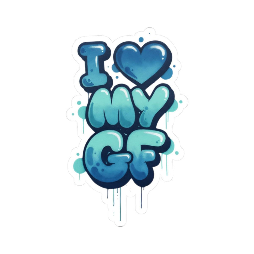 I Heart My GF Sticker | Kiss-Cut Vinyl Sticker, Laptop Decal