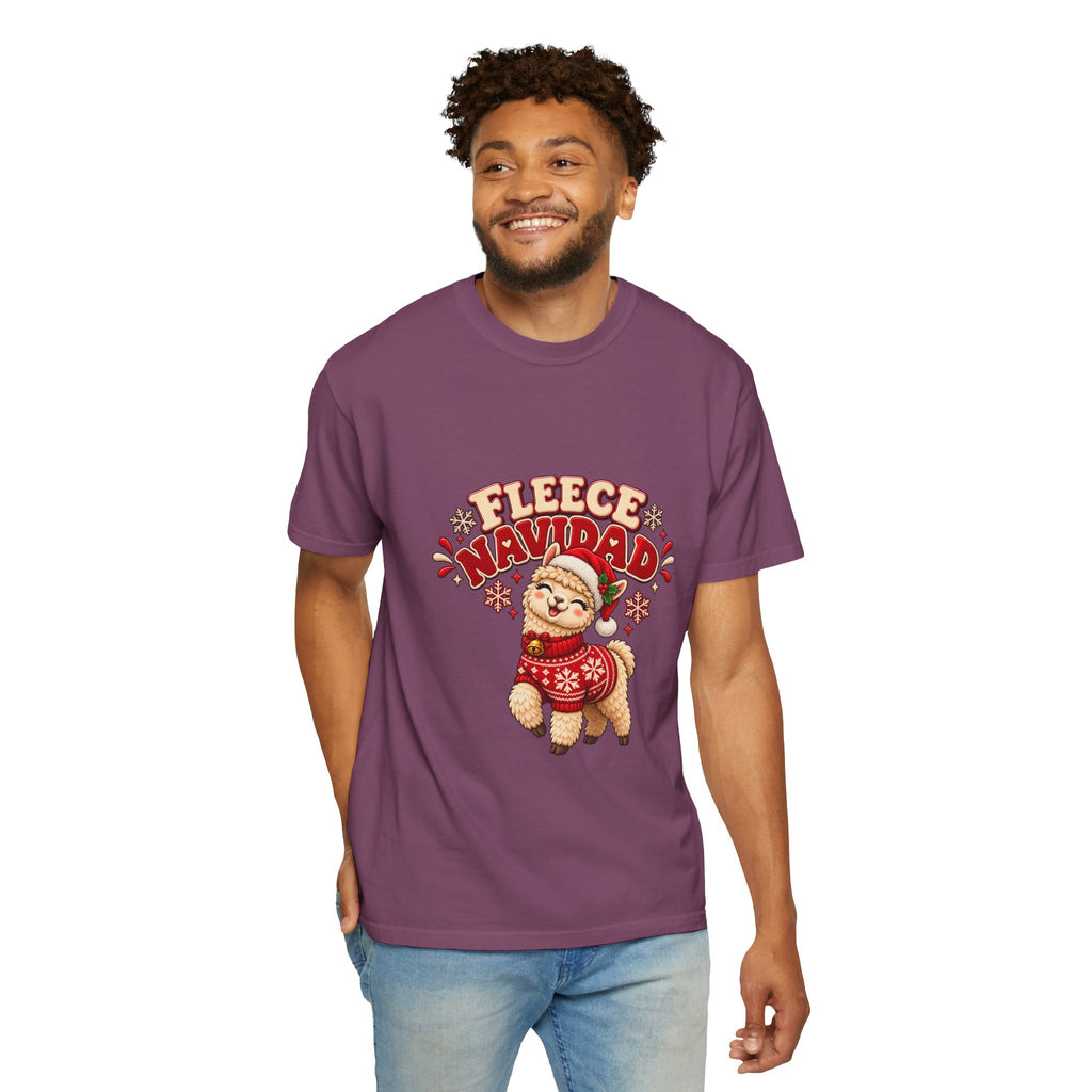 Fleece Navidad Tee — Cute Llama Christmas T-Shirt