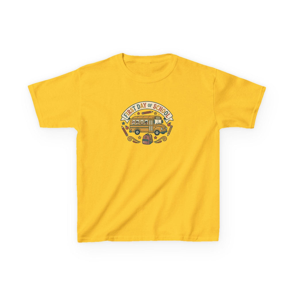 First Day of School School Bus Kids T-Shirt | Back to School, Cute Bus Design