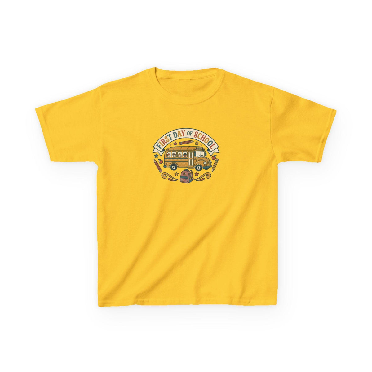 First Day of School School Bus Kids T-Shirt | Back to School, Cute Bus Design