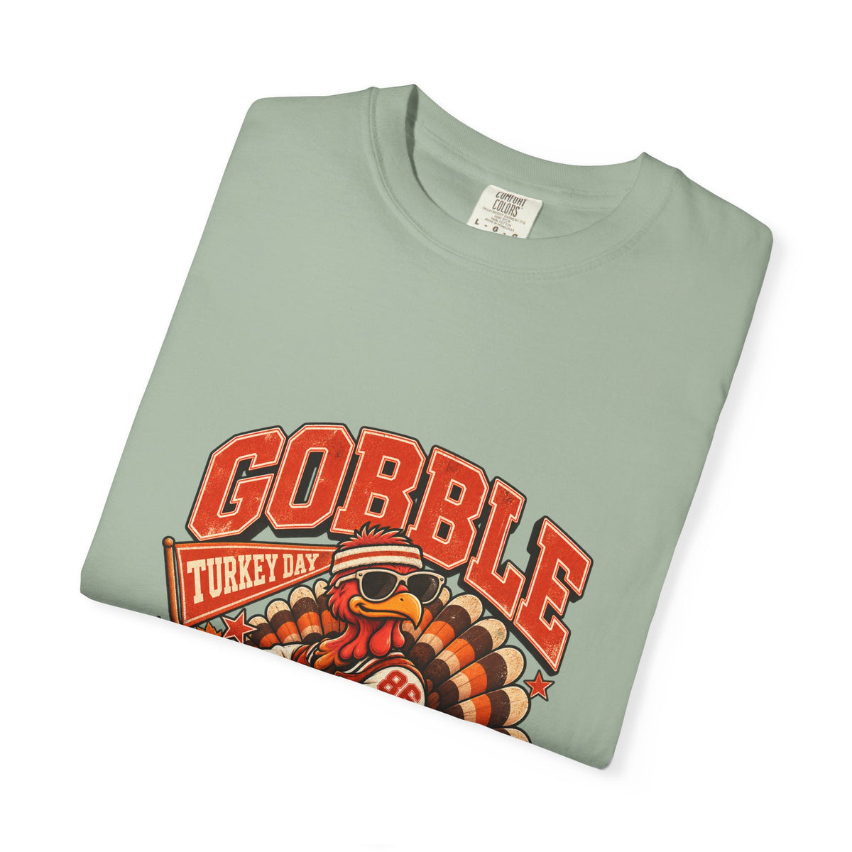Gobble Squad Turkey Football Helmet T-Shirt | Thanksgiving Turkey Sports Tee