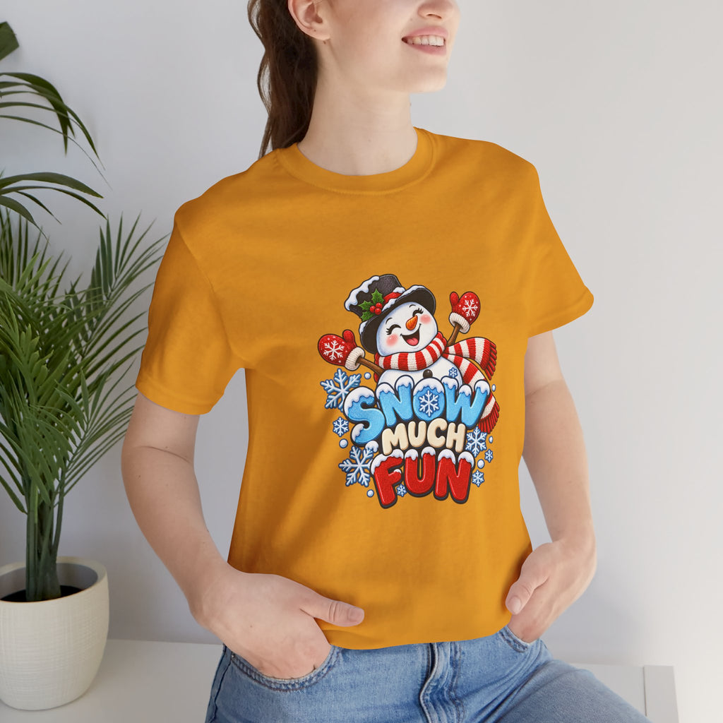 Snow Much Fun T-Shirt – Cute Snowman Holiday Tee