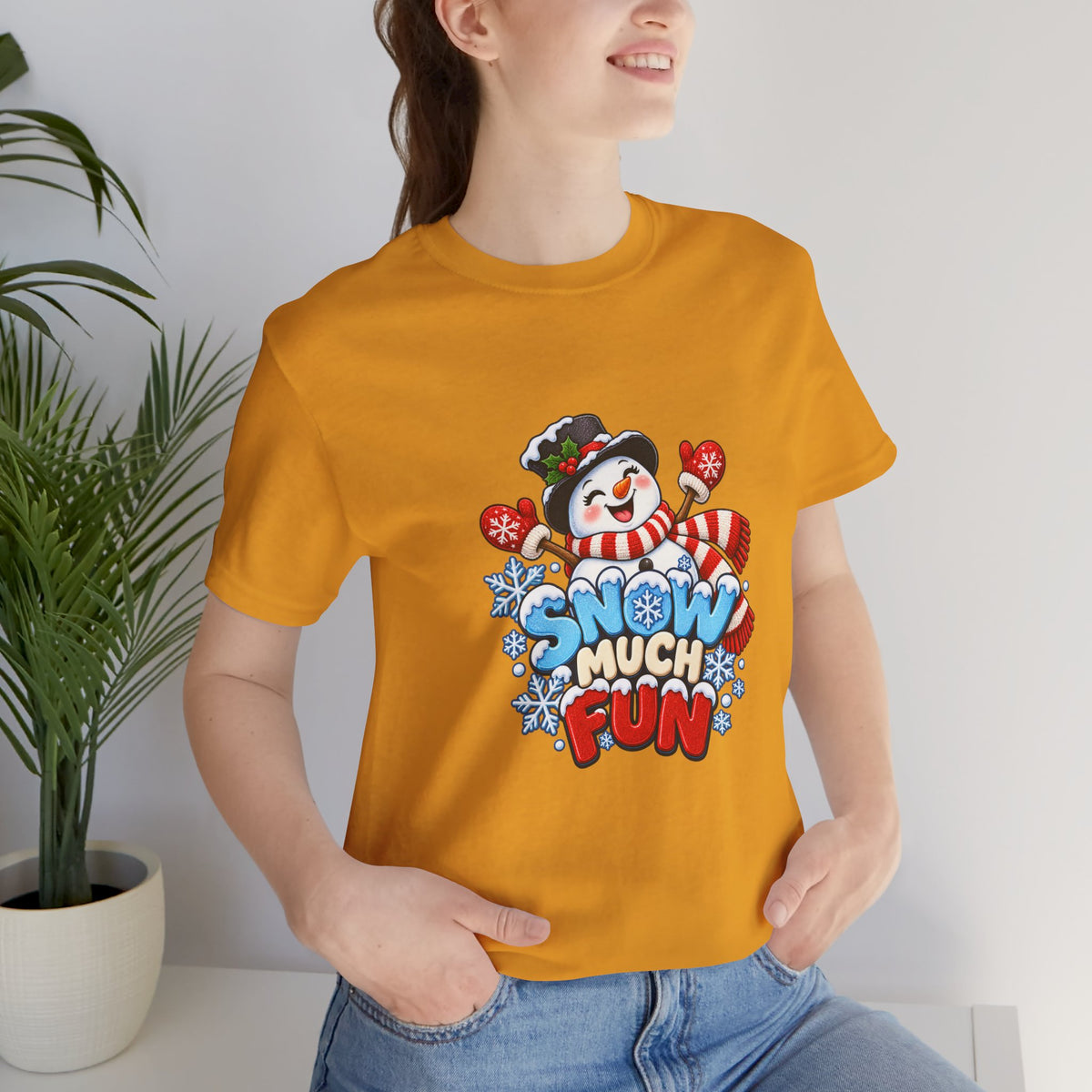 Snow Much Fun T-Shirt – Cute Snowman Holiday Tee