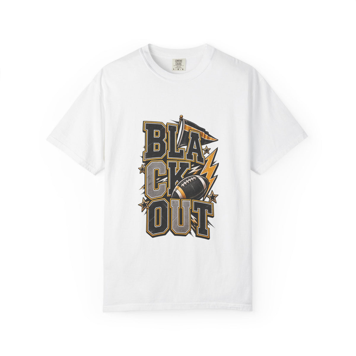 Blackout Lightning Football tee | Graphic T-Shirt, Team Spirit