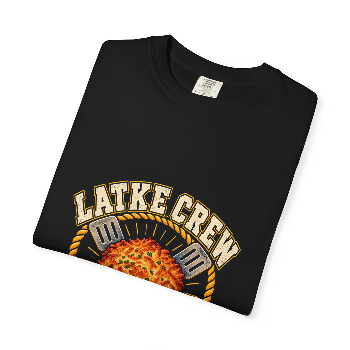 Latke Crew Illustration T-Shirt | Hanukkah Potato Pancake Design