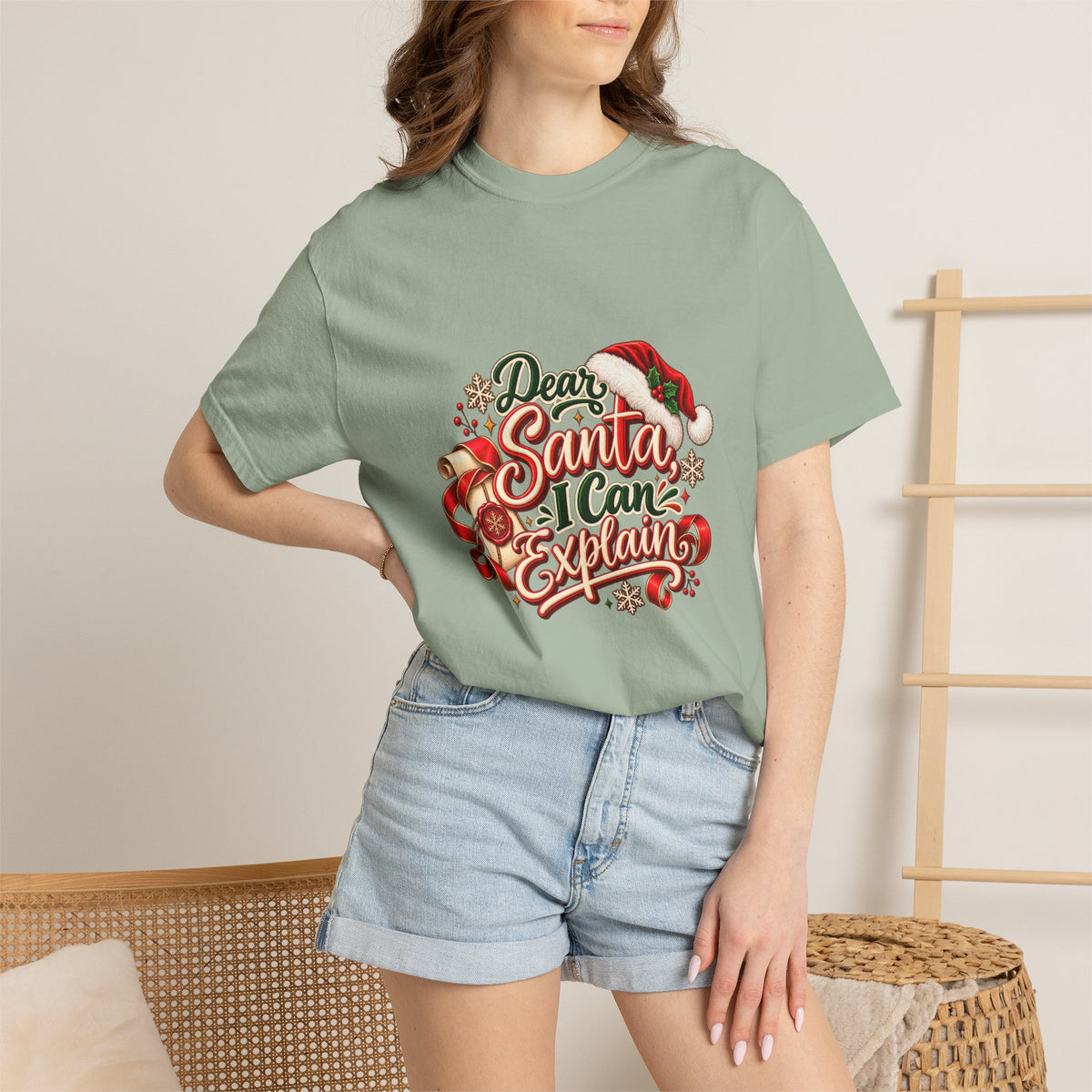 Dear Santa I Can Explain T-Shirt — Funny Christmas Tee