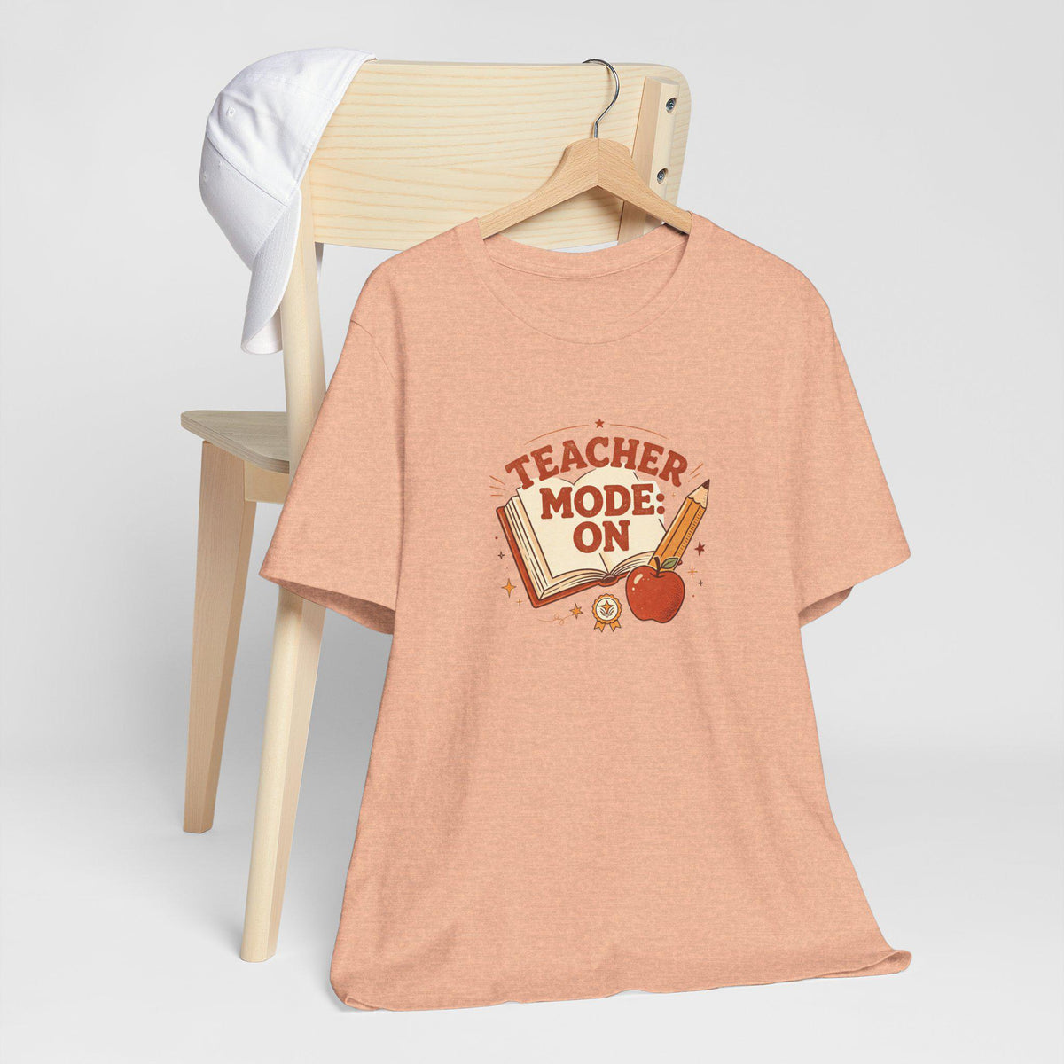 Teacher Mode On T-Shirt | Apple Pencil Book Classroom Design