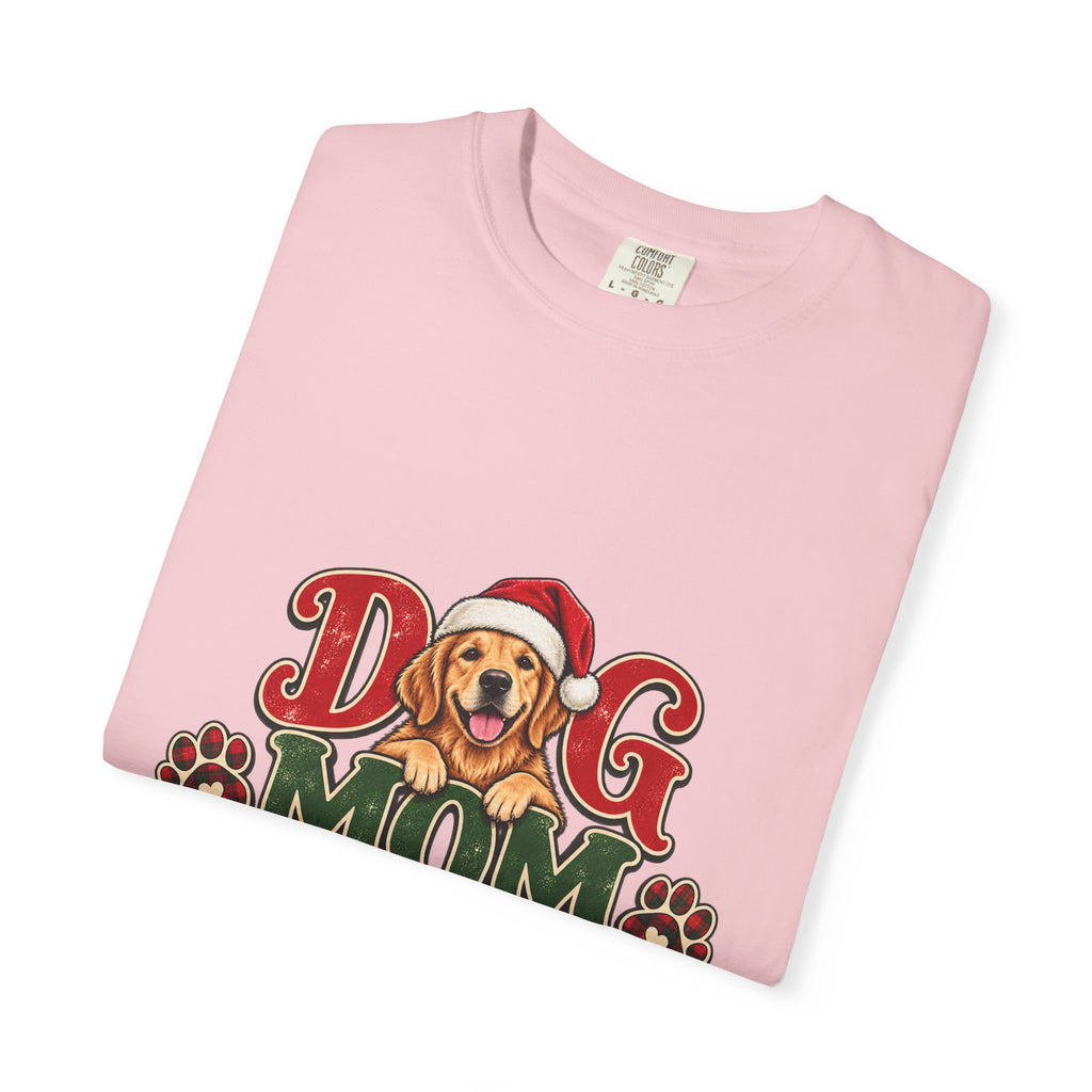 Dog Mom Christmas T-Shirt — Cute Golden Retriever Holiday Tee