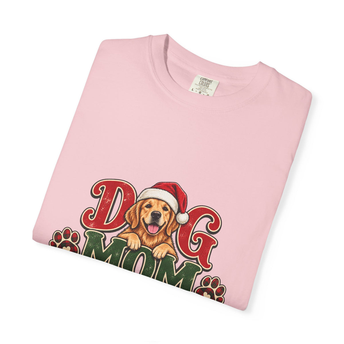 Dog Mom Christmas T-Shirt — Cute Golden Retriever Holiday Tee