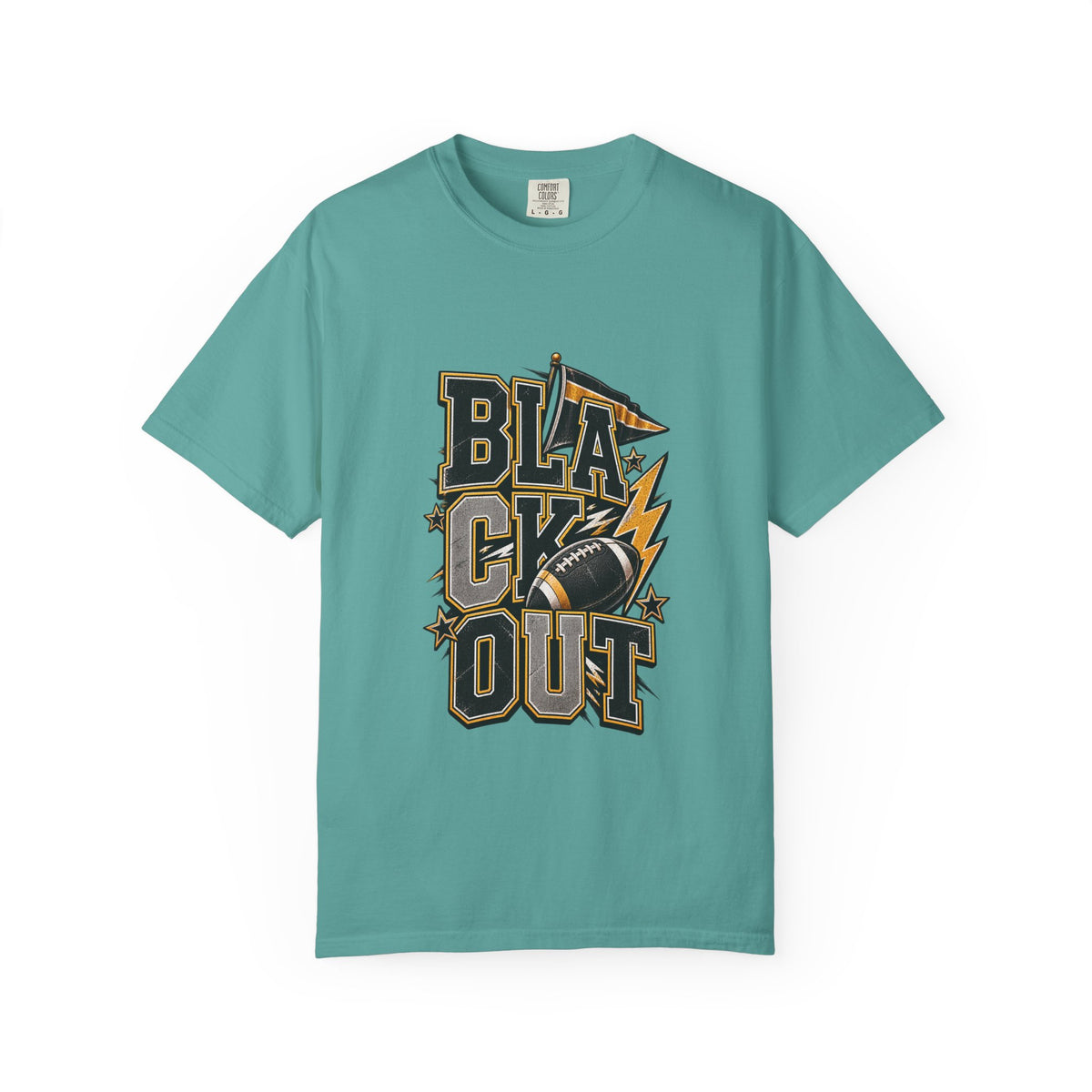 Blackout Lightning Football tee | Graphic T-Shirt, Team Spirit