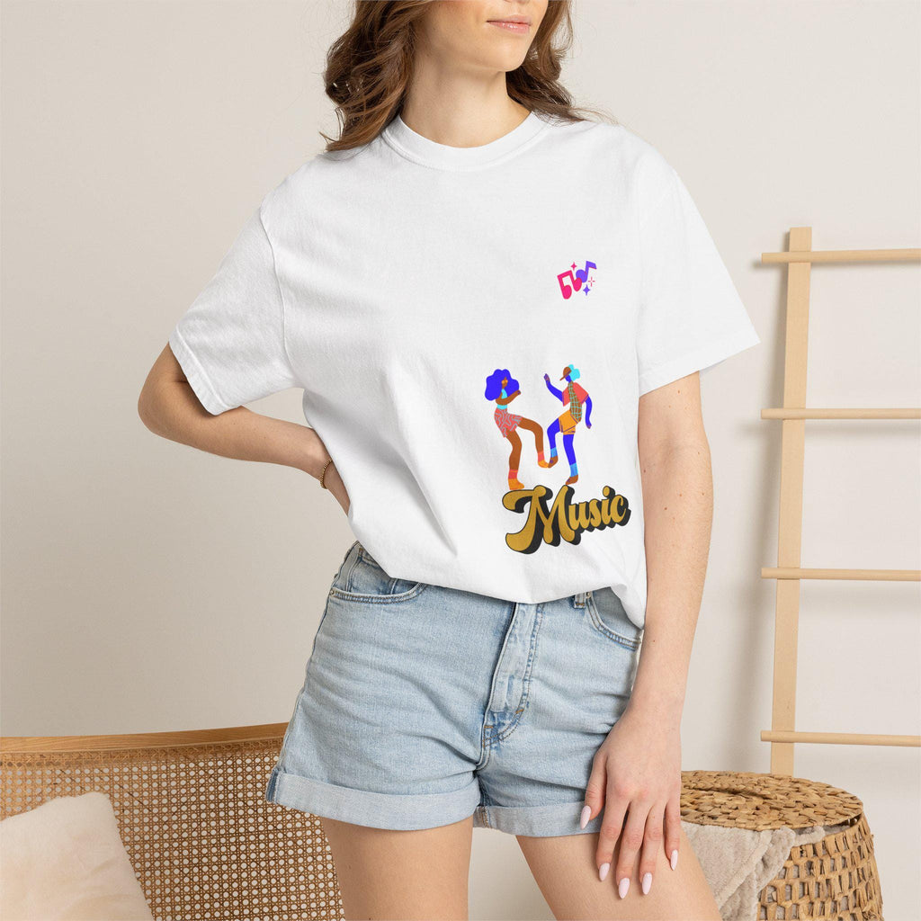 Retro Dancing Couple Music T-Shirt | Colorful Funk Illustration