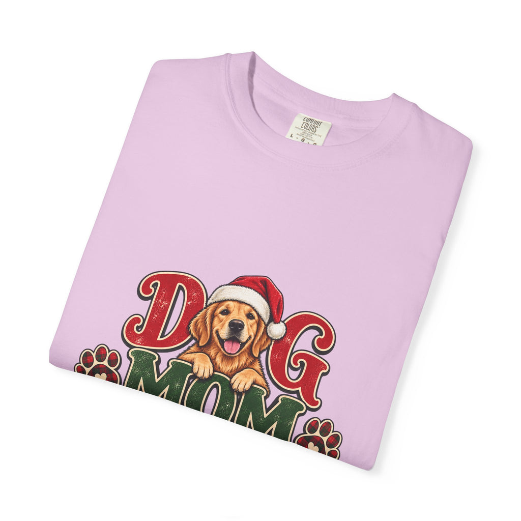 Dog Mom Christmas T-Shirt — Cute Golden Retriever Holiday Tee