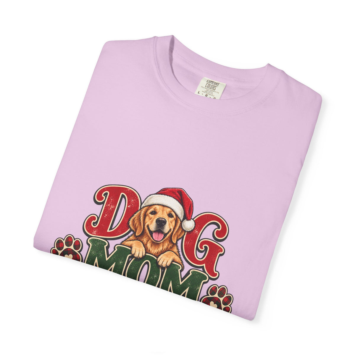 Dog Mom Christmas T-Shirt — Cute Golden Retriever Holiday Tee