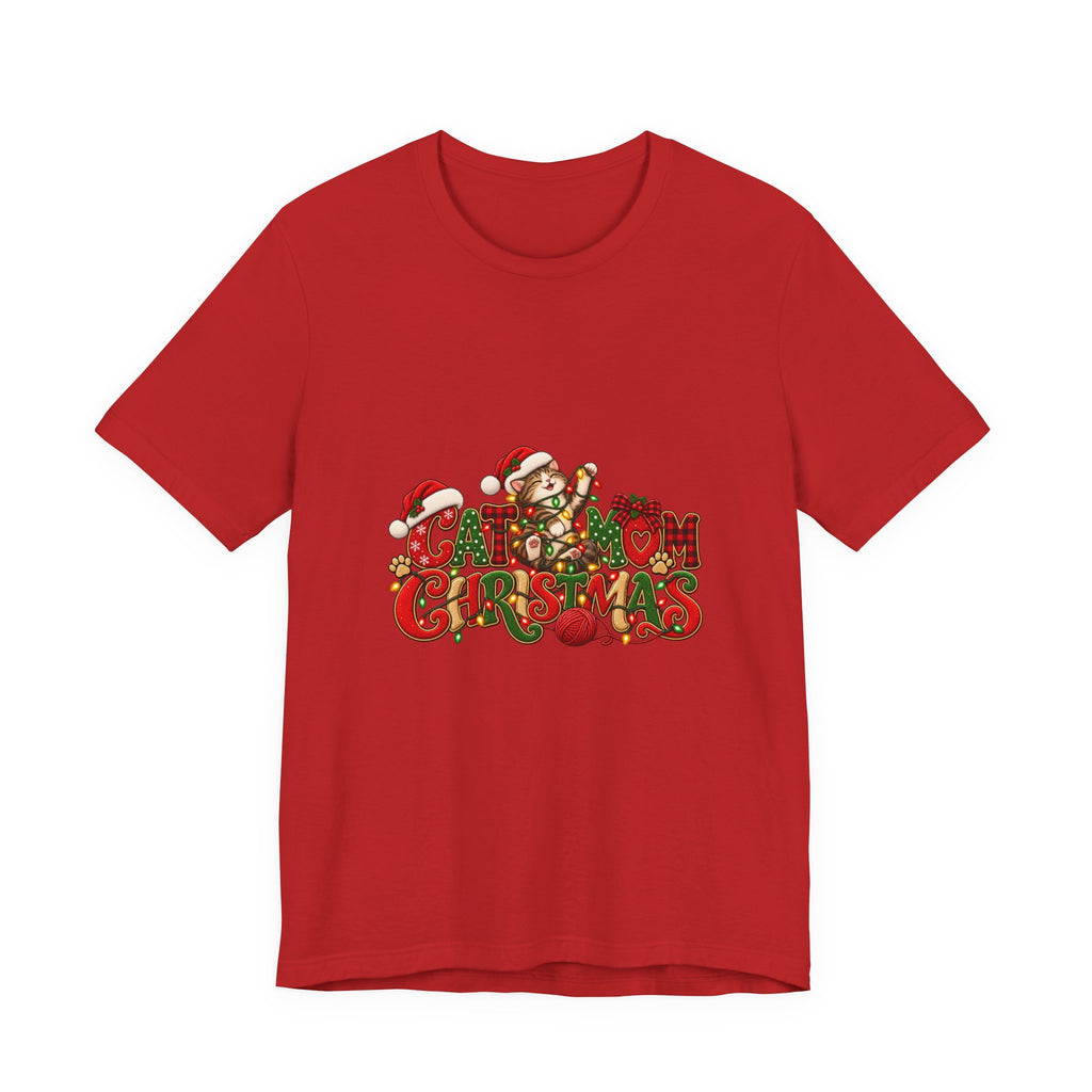 Christmas Cat Tee — Cute "Cat-ty Christmas" Holiday T-Shirt with Santa Cat Design