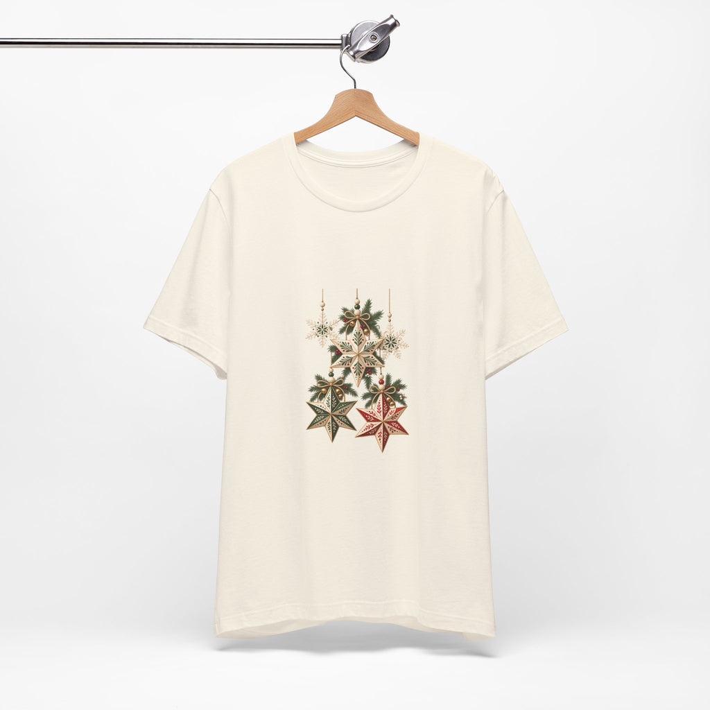 Christmas Star Ornaments T-Shirt — Vintage Holiday Stars Tee