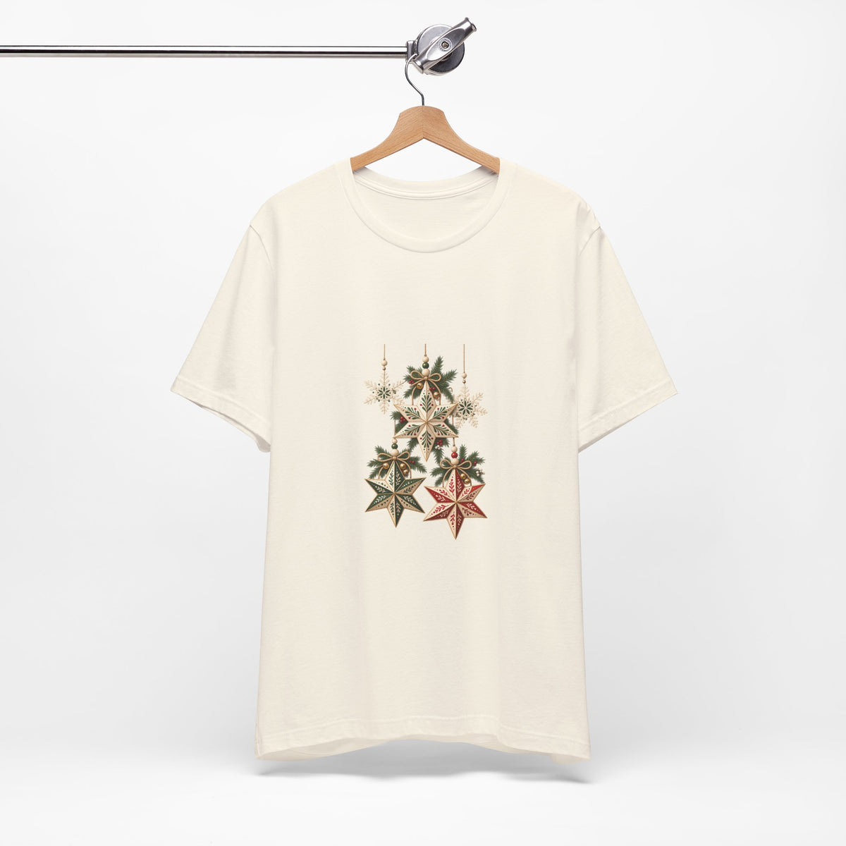 Christmas Star Ornaments T-Shirt — Vintage Holiday Stars Tee