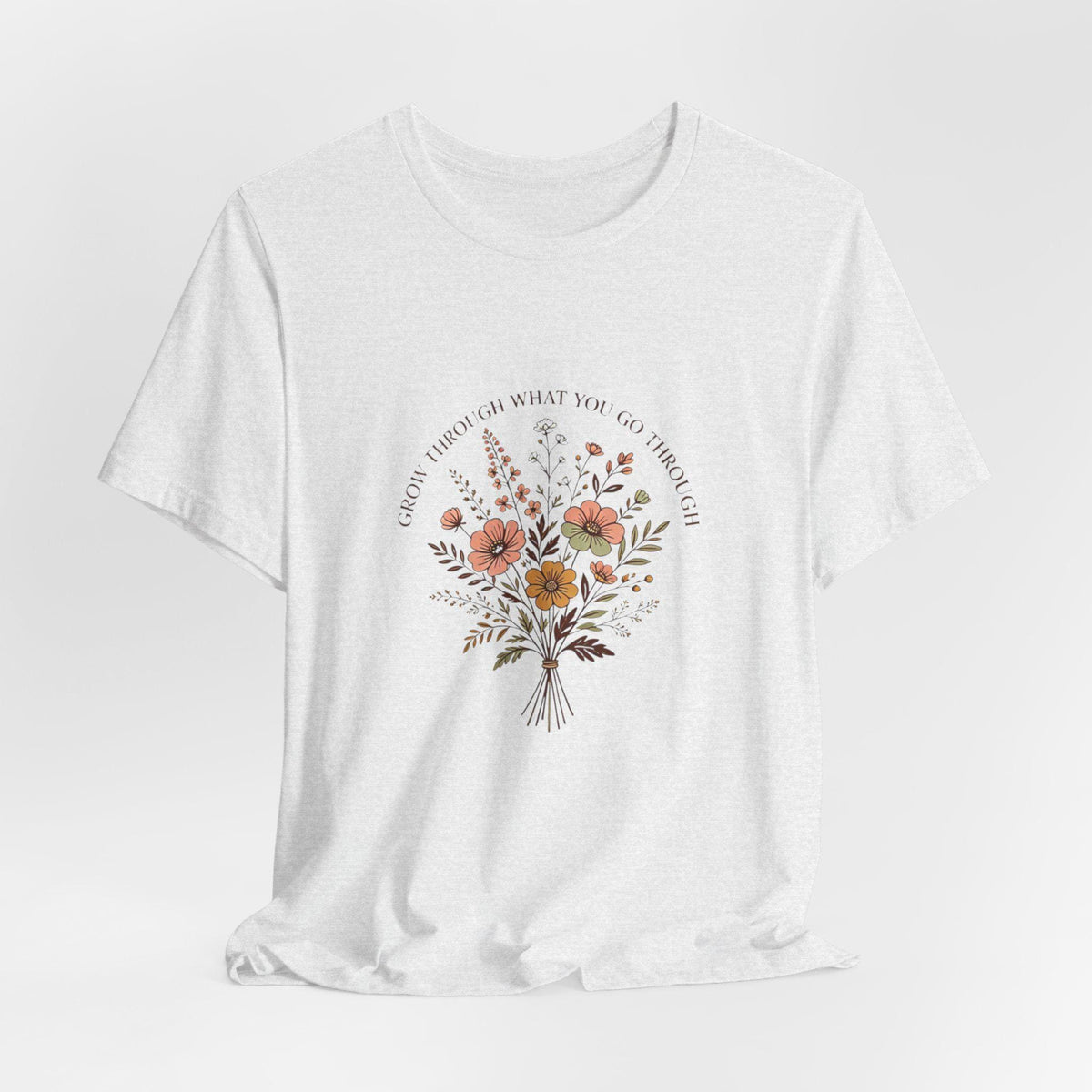 Wildflower Bouquet Tee | Hand-Drawn Floral Illustration, Neutral Tones