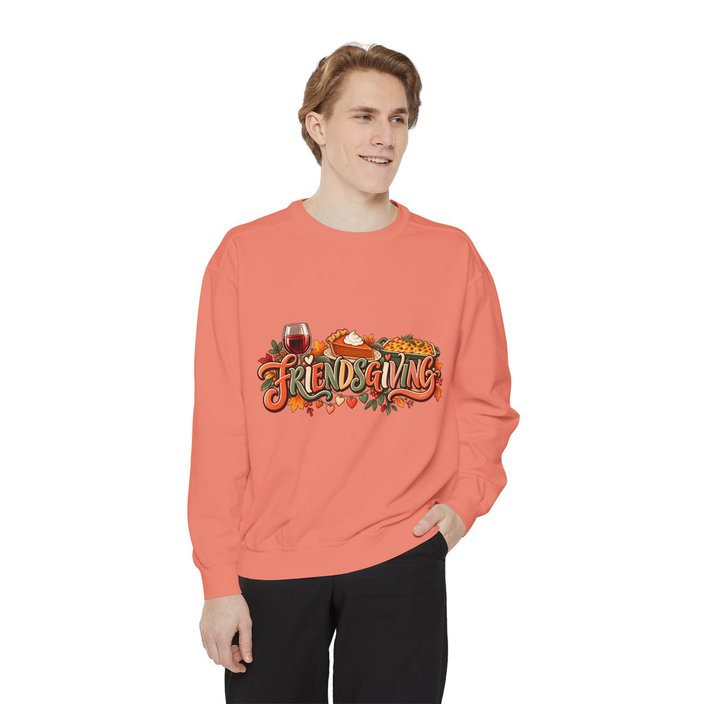 Friendsgiving sweatshirt | Thanksgiving fall leaves turkey wine