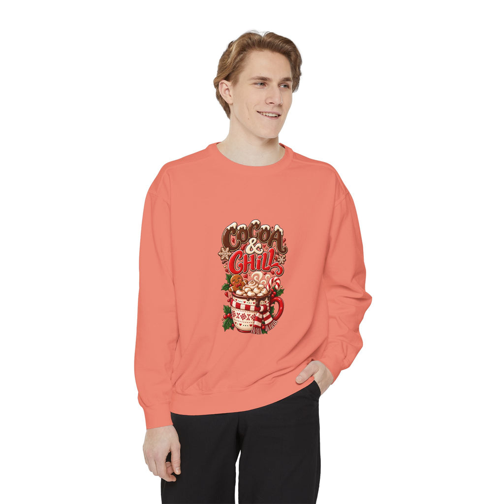Christmas Cocoa Sweatshirt — Cozy "Cocoa Chill" Holiday Pullover