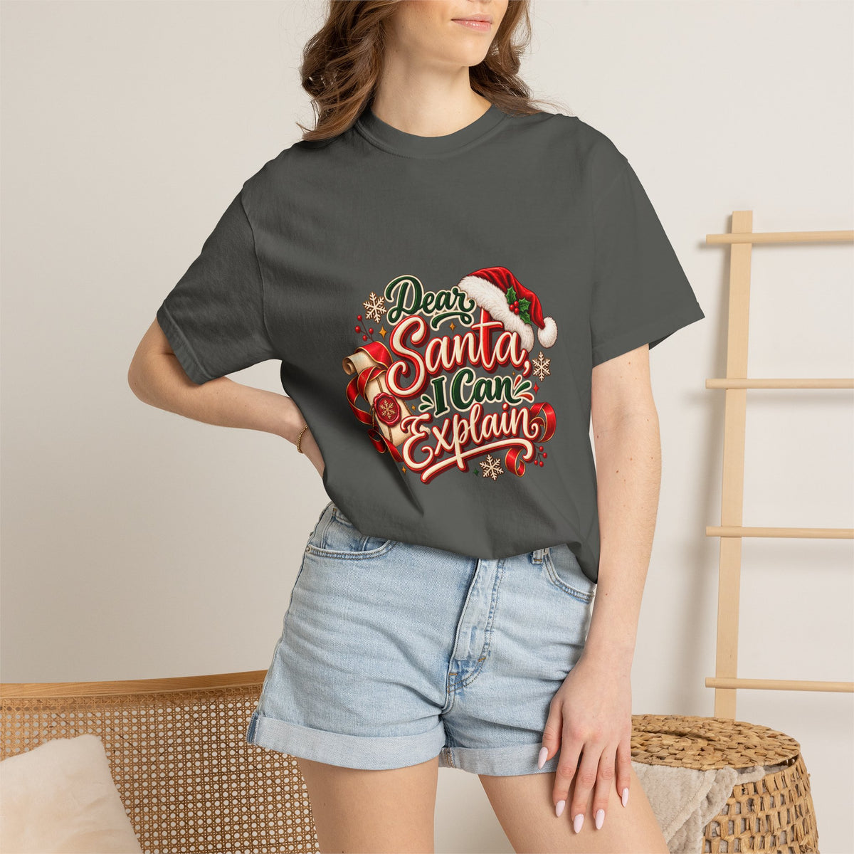 Dear Santa I Can Explain T-Shirt — Funny Christmas Tee
