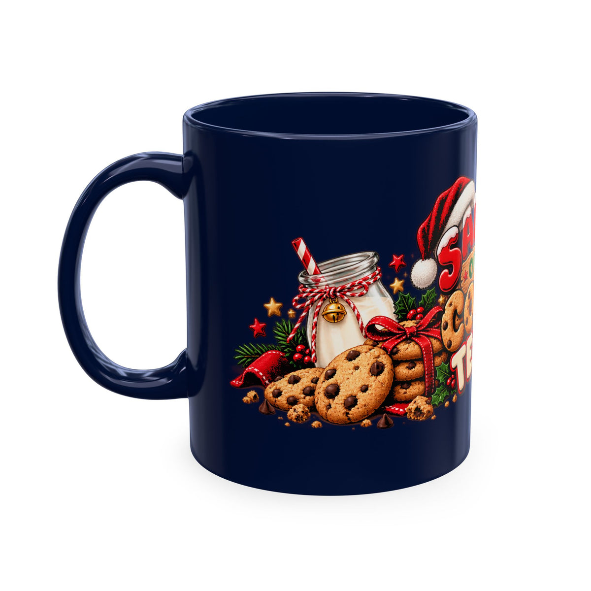 Santa’s Official Cookie Tester Ceramic Mug — Christmas Holiday Coffee Cup