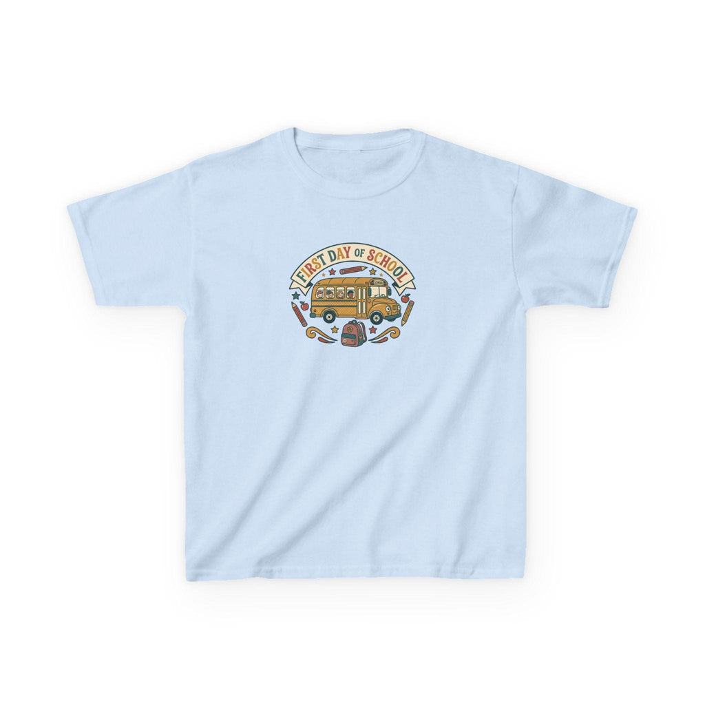 First Day of School School Bus Kids T-Shirt | Back to School, Cute Bus Design