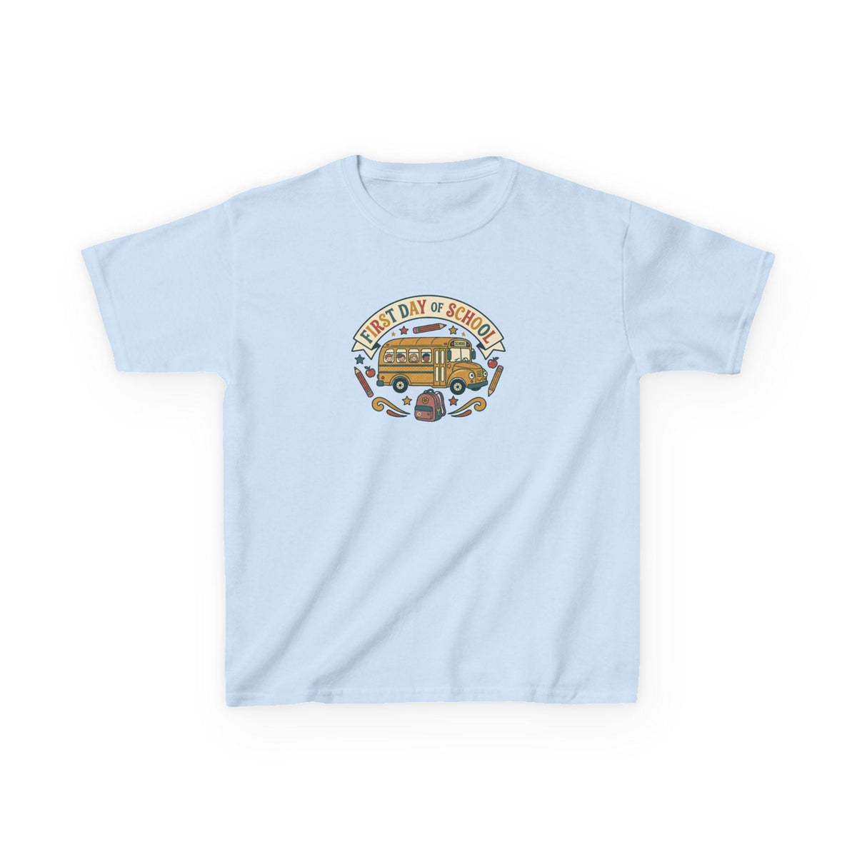 First Day of School School Bus Kids T-Shirt | Back to School, Cute Bus Design
