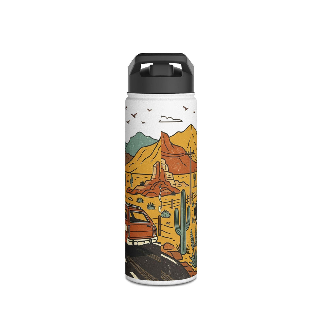 Desert Road Trip Stainless Steel Water Bottle | Scenic Canyon Drive