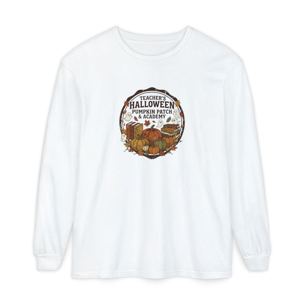 Teachers Halloween Pumpkin Patch Academy Long Sleeve Shirt | Autumn Teacher Tee