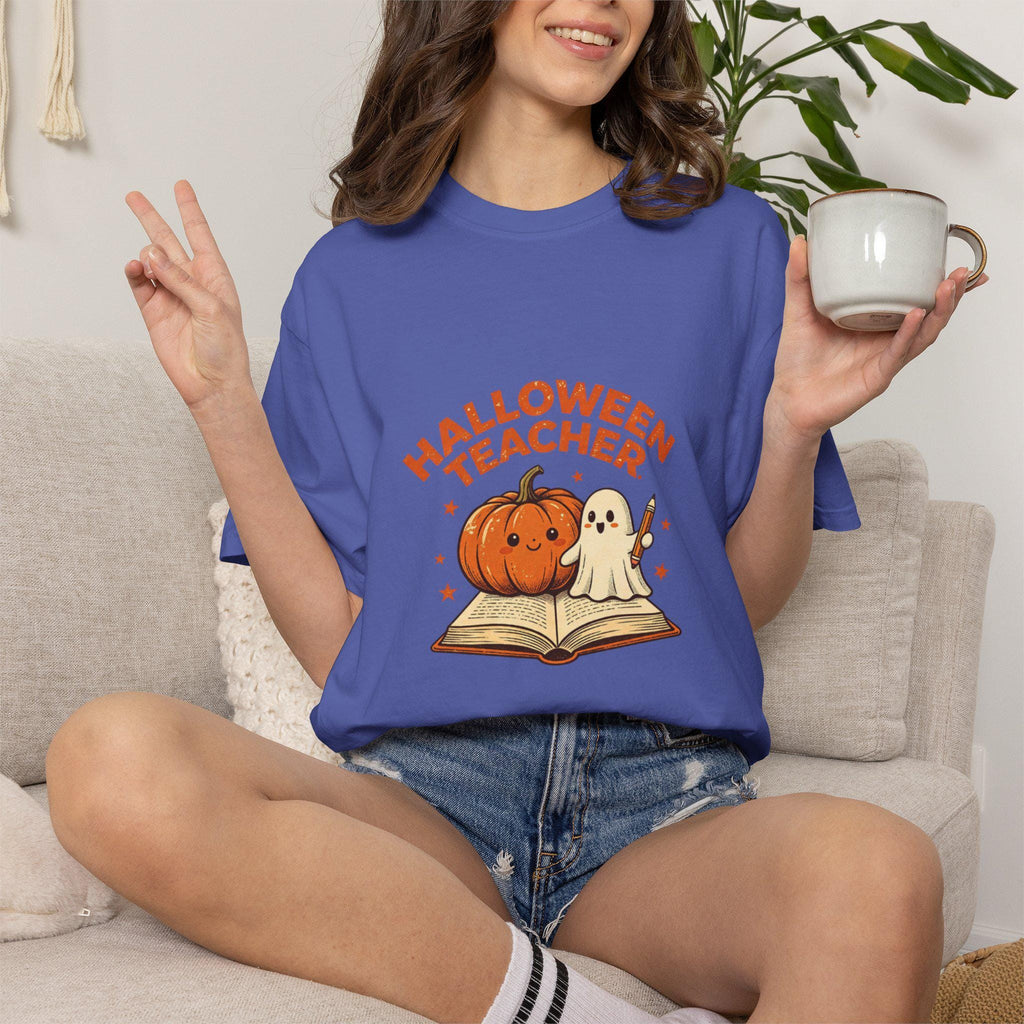 Halloween Teacher Pumpkin and Ghost T-shirt | Cute Spooky Classroom Tee