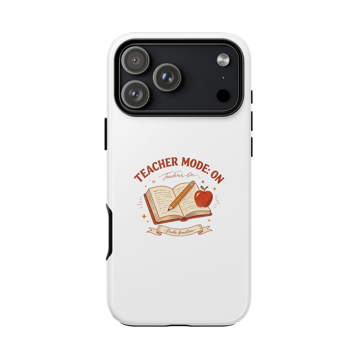 Teacher Mode On Book And Apple Phone Case