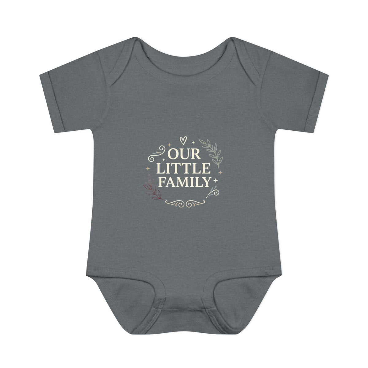Muted Floral Wreath Infant Bodysuit | Neutral Baby Onesie