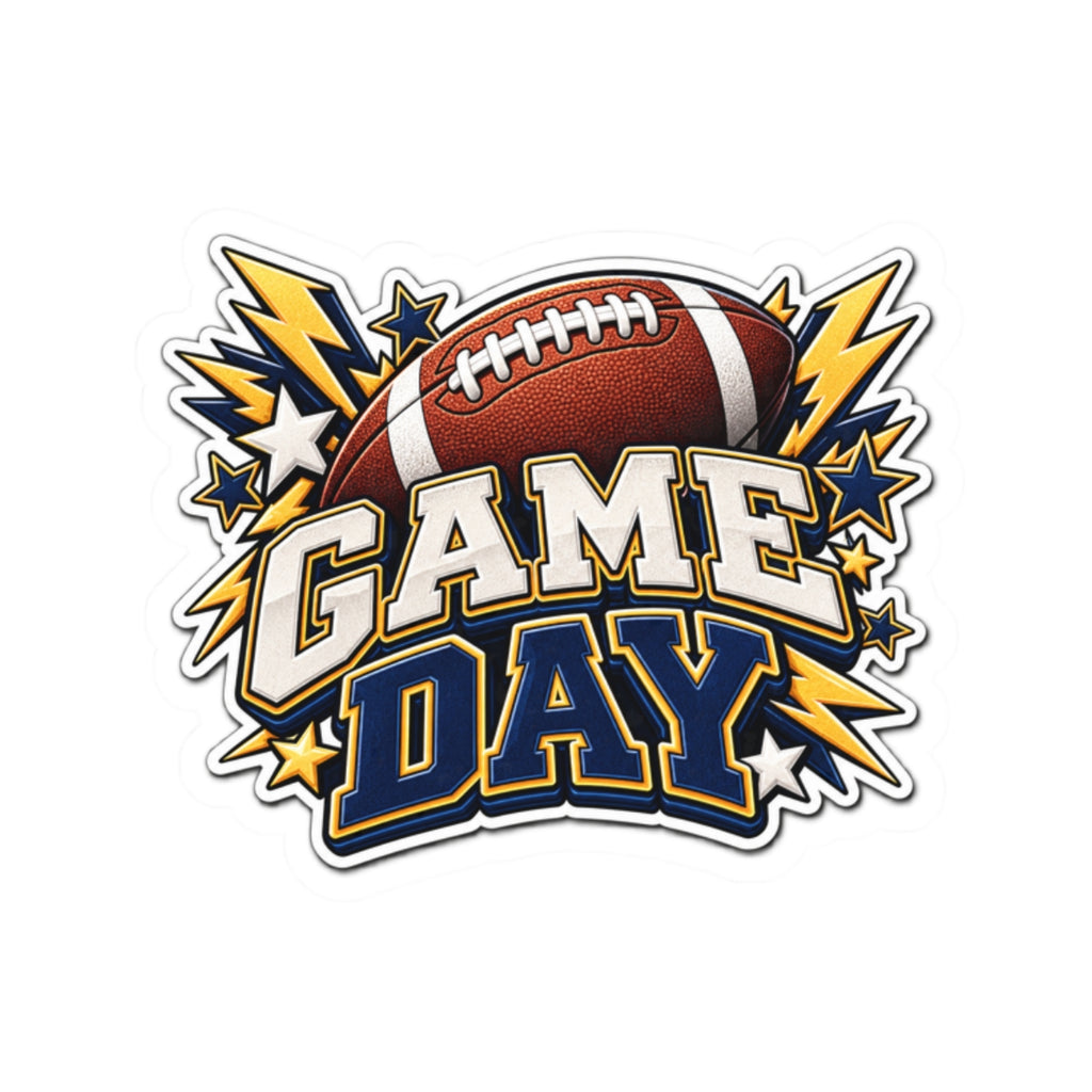 Game Day Football Sticker | Kiss-Cut Decal, Tailgate Season