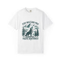Stay Wild and Free Wolf Pacific Northwest T-Shirt | Mountain Camping Tee | Nature Lover Gift | Hiking Adventure Shirt | Wildlife Outdoor