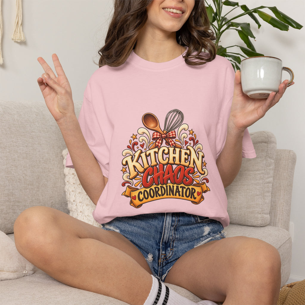 Kitchen Chaos Coordinator T-Shirt — Funny Thanksgiving Chef Shirt, Holiday Cooking Humor Tee, Baker Gift