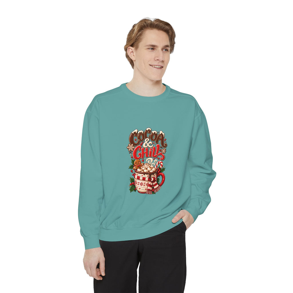 Christmas Cocoa Sweatshirt — Cozy "Cocoa Chill" Holiday Pullover