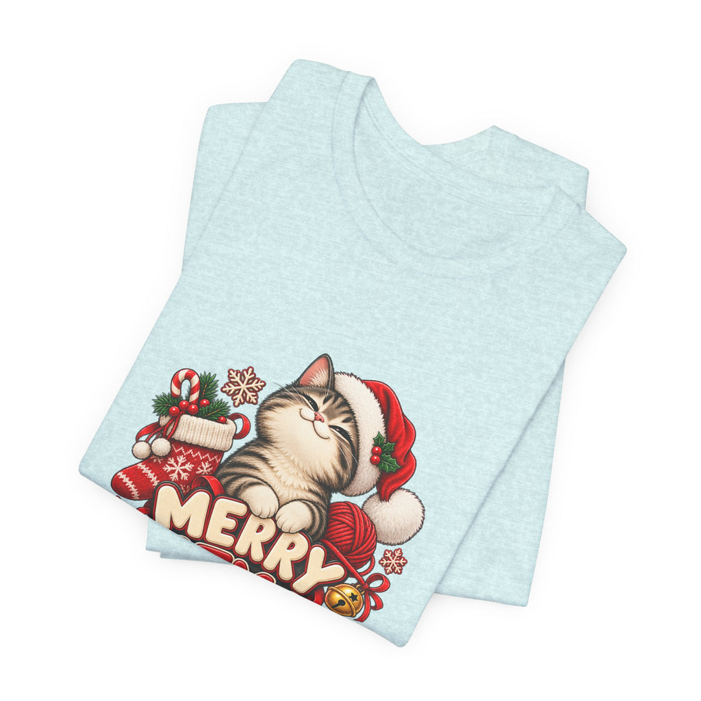 Merry Catmas T-Shirt – Cute Christmas Cat Holiday Tee