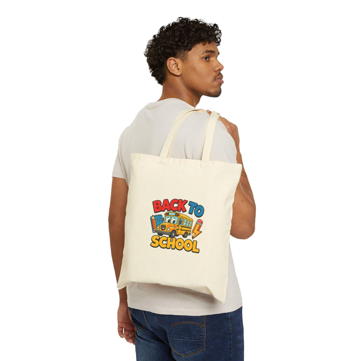 Back To School Schoolbus Kids Tote Bag