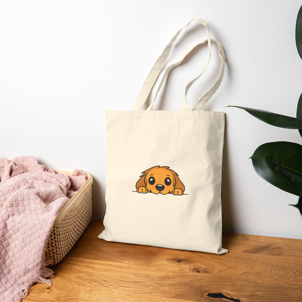 Peeking Puppy Sweat Shorts Tote Bag