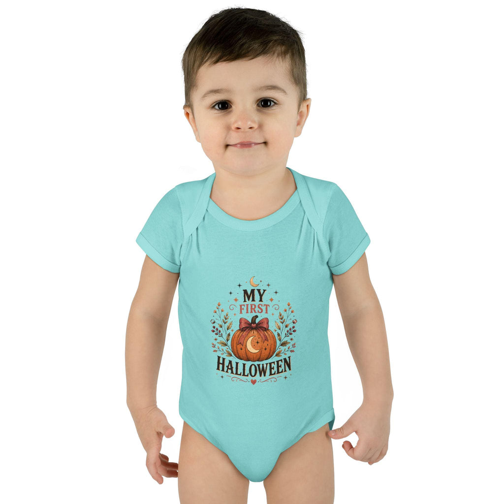 My First Halloween Infant Bodysuit | Pumpkin Illustration