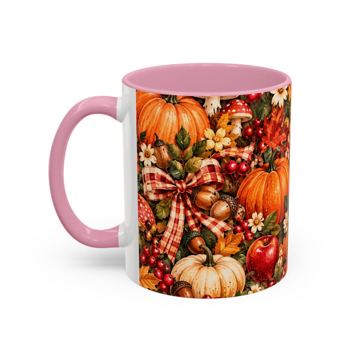 Autumn Harvest Mugs | Fall Pumpkins, Apples, Mushrooms, Daisies 11oz 15oz