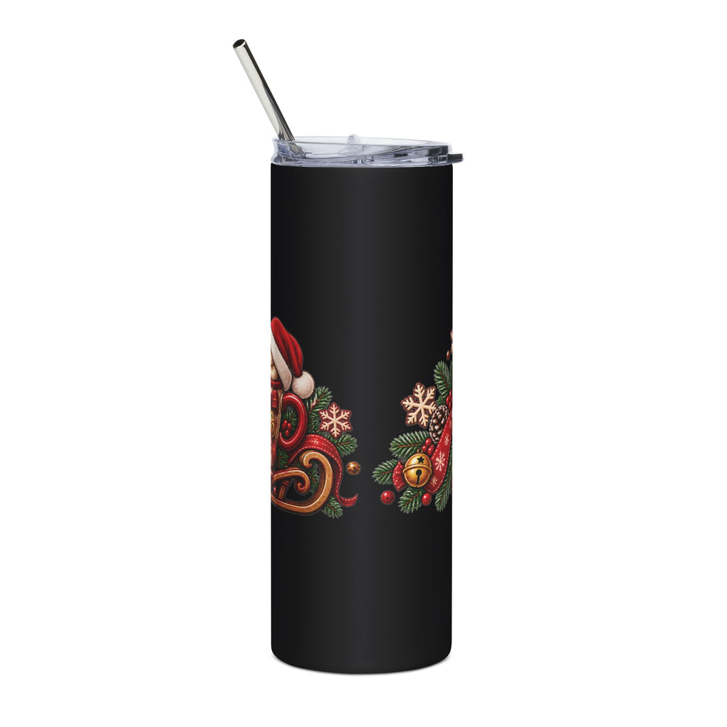 20oz Stainless Steel Tumbler — "Sleigh My Coffee" Christmas Travel Cup