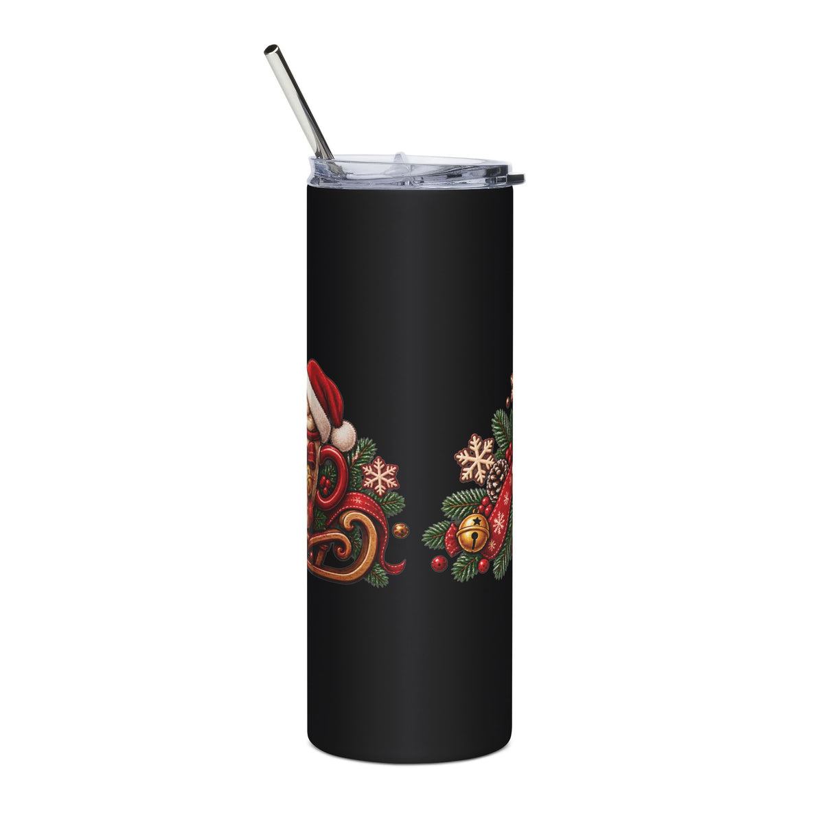 20oz Stainless Steel Tumbler — "Sleigh My Coffee" Christmas Travel Cup