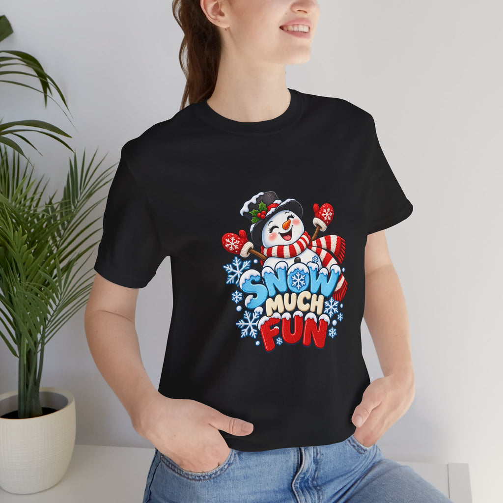 Snow Much Fun T-Shirt – Cute Snowman Holiday Tee