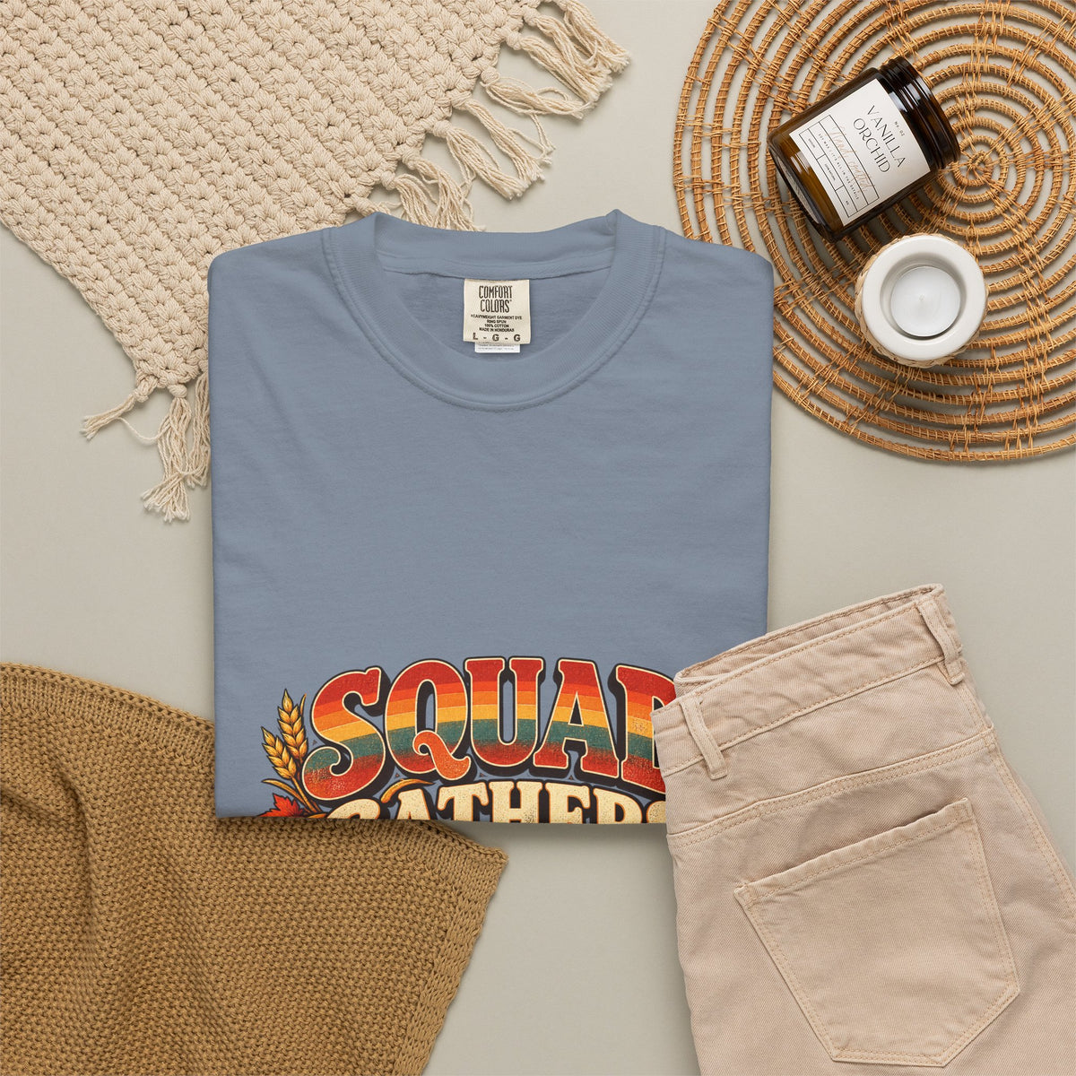 Squad Gathers Here T-Shirt — Retro Thanksgiving Family Reunion Tee, Vintage Fall Gathering Shirt, Friendsgiving